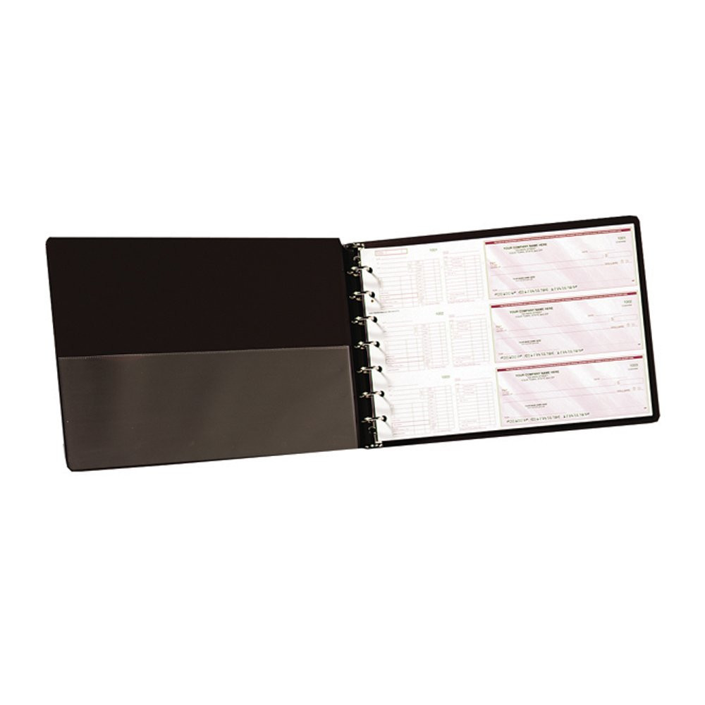 7 Ring Business Check Book Binder - 14W x 10H, Shown in black