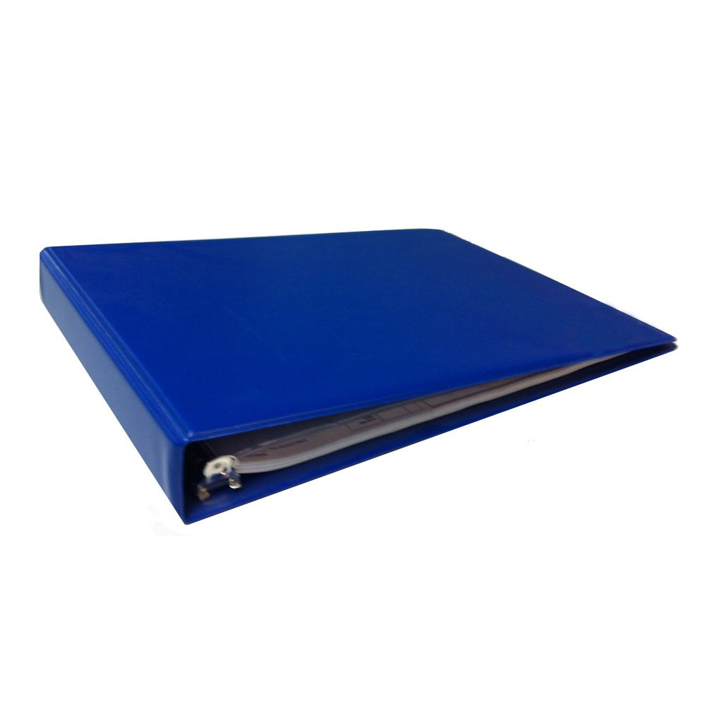 7 Ring Business Check Book Binder - 14W x 10H, Shown in blue