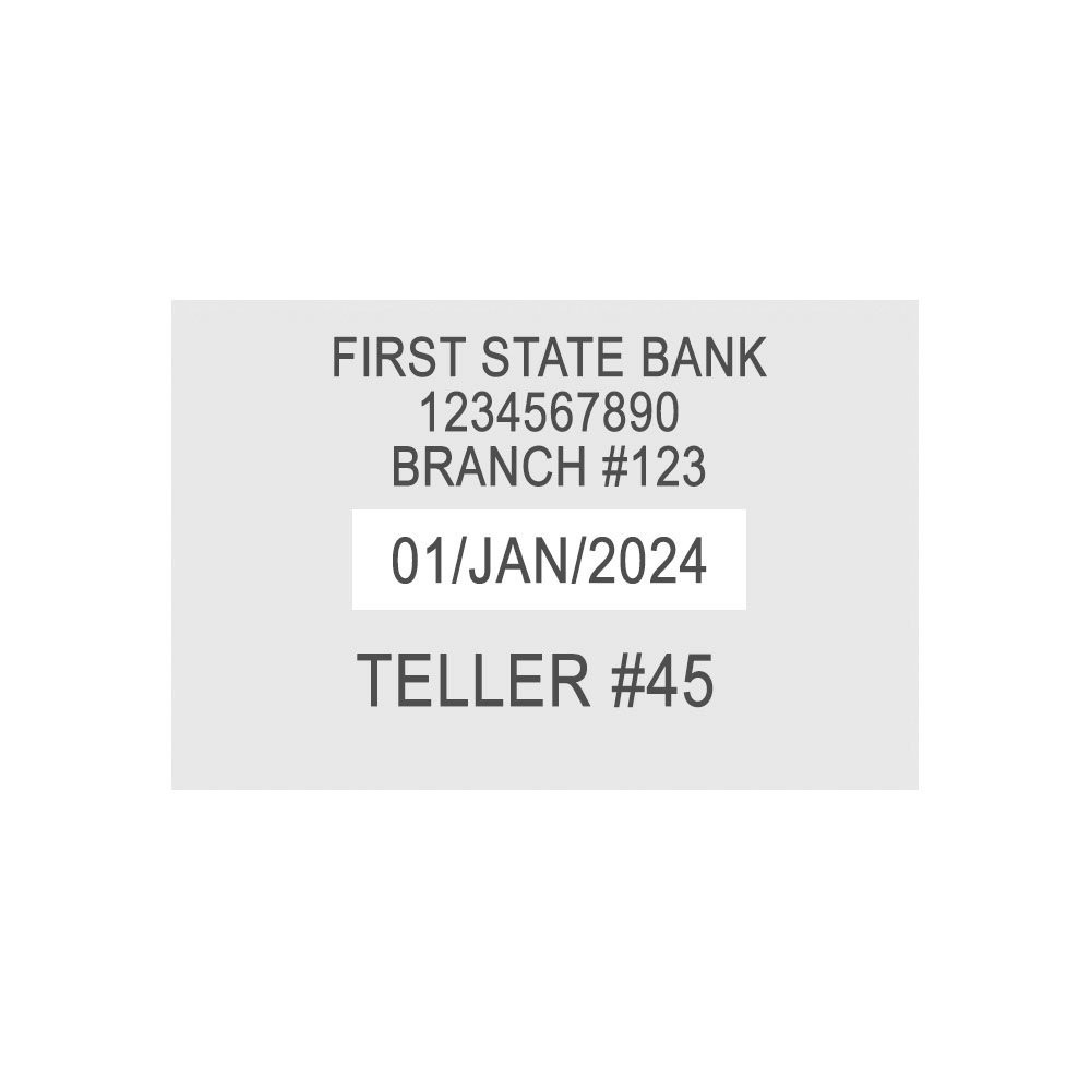 Fed Compliant Self-Inking Date Stamp for Bill Straps