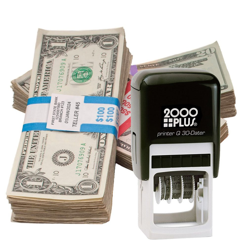 Fed Compliant Self-Inking Date Stamp for Bill Straps