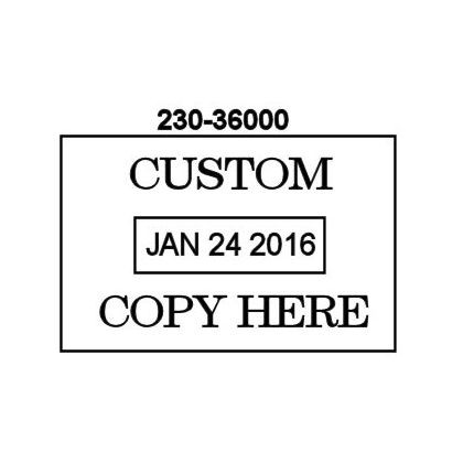 1-Color with 3 Lines of Text Above & Below Date