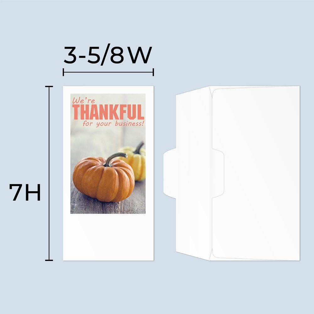  Drive Up Envelopes sizing chart : 3-5/8 inch wide and 7 inch tall 