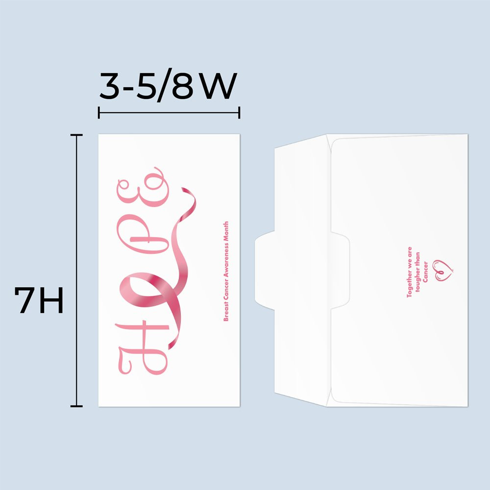 Drive up envelope size chart: 3-5/8 inch wide and 7 inch high 