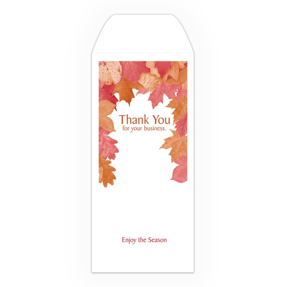 Thank You - Autumn Leaves - Drive Up Envelopes (500/Box)