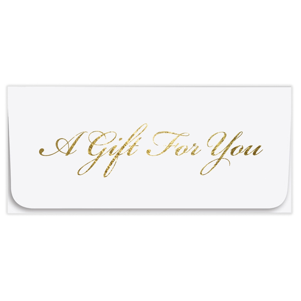  Currency Gift Envelopes -Currency Envelopes - 250 inners/250 outers A Gift for You - Gold Metallic Ink