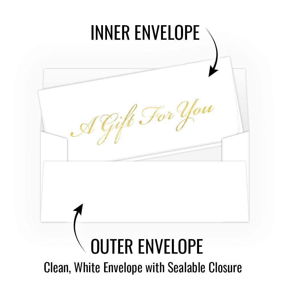 Currency Gift Envelopes - A Gift for You - Gold Metallic - 250 inners/250 outers