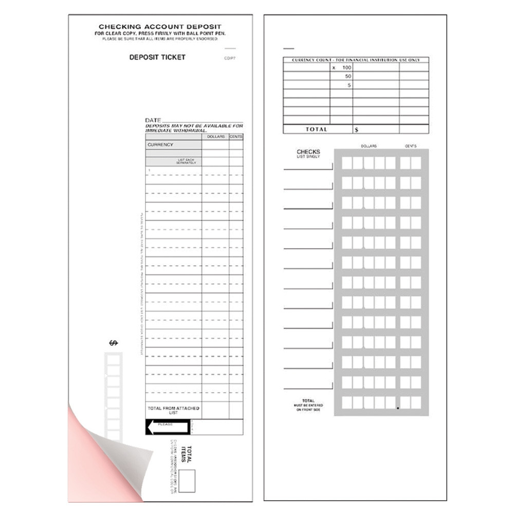 Deposit Slips - Design Seven