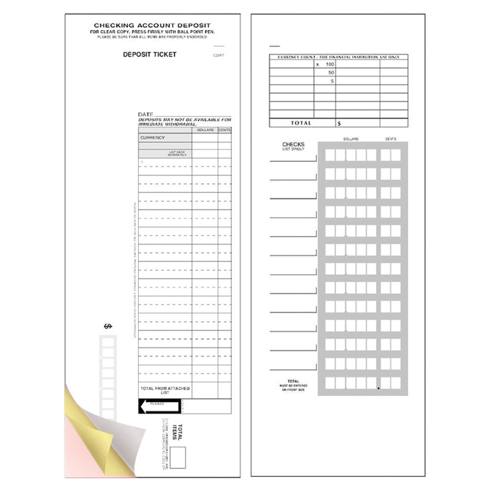 Deposit Slips - Design Seven
