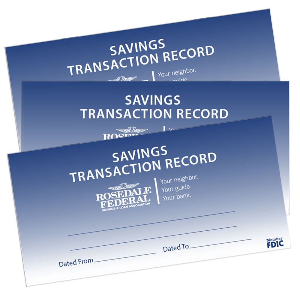 Custom Savings Transaction Register
