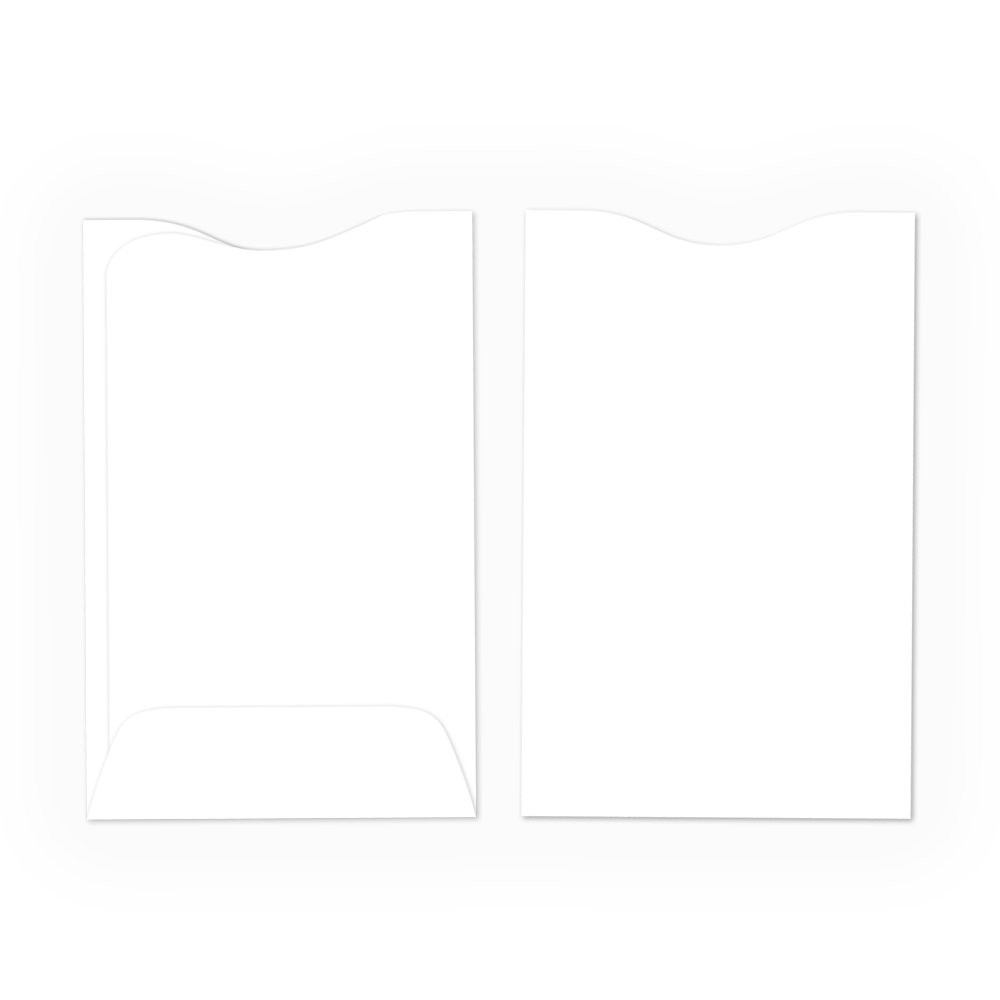 black front and back shown Paper Card Sleeves - No Imprint - Box of 500