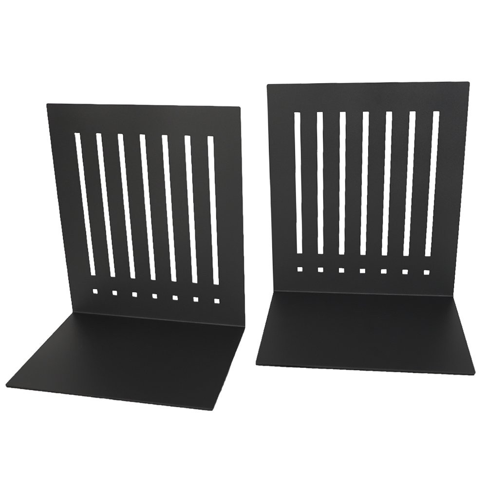 STEELMASTER 10" Heavy Duty Metal Bookends angled