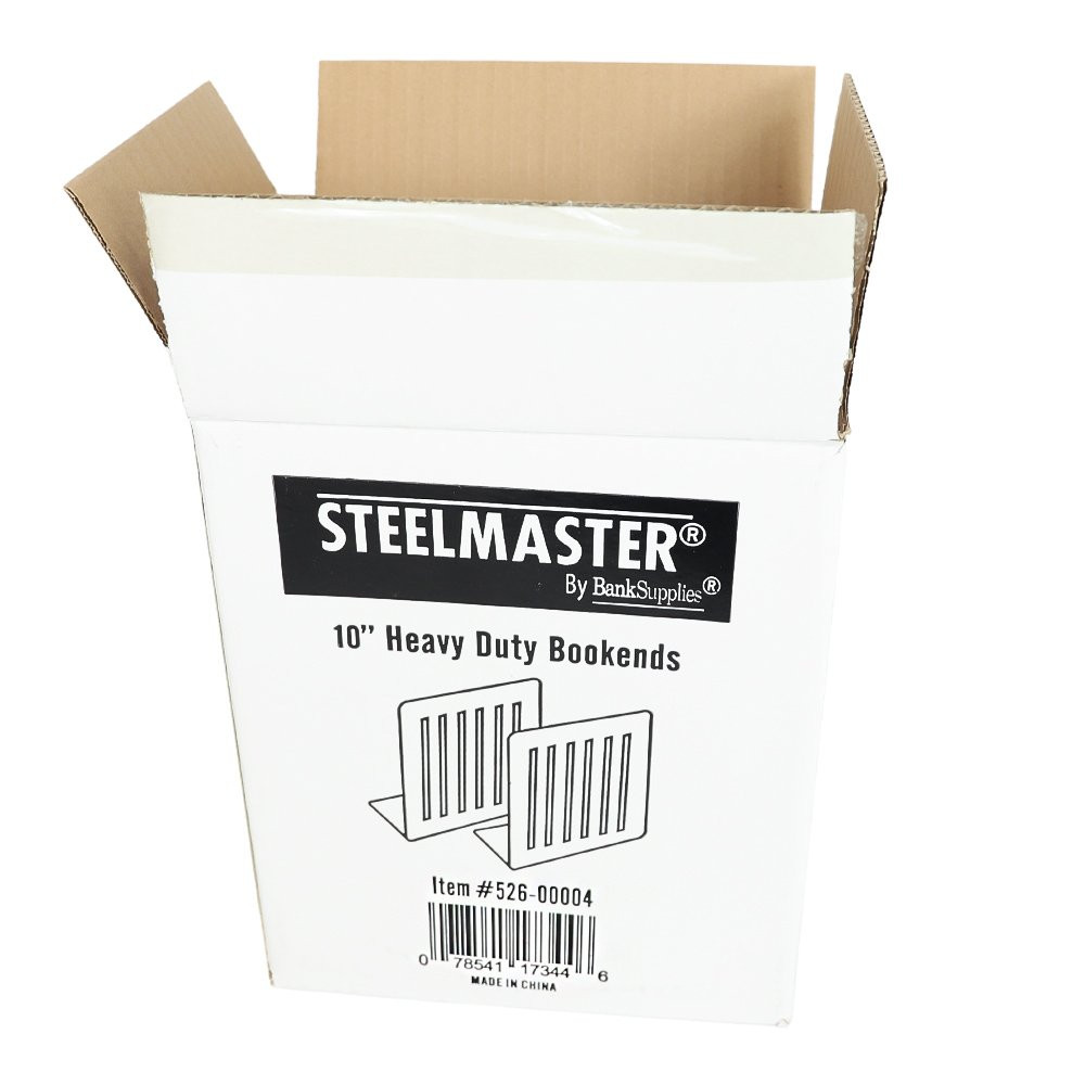 STEELMASTER 10" Heavy Duty Metal Bookends