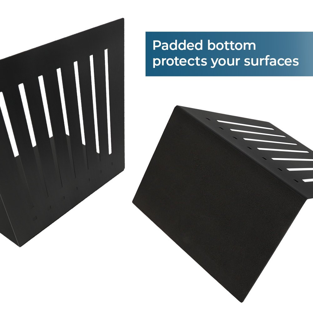 STEELMASTER 10" Heavy Duty Metal Bookends infographic