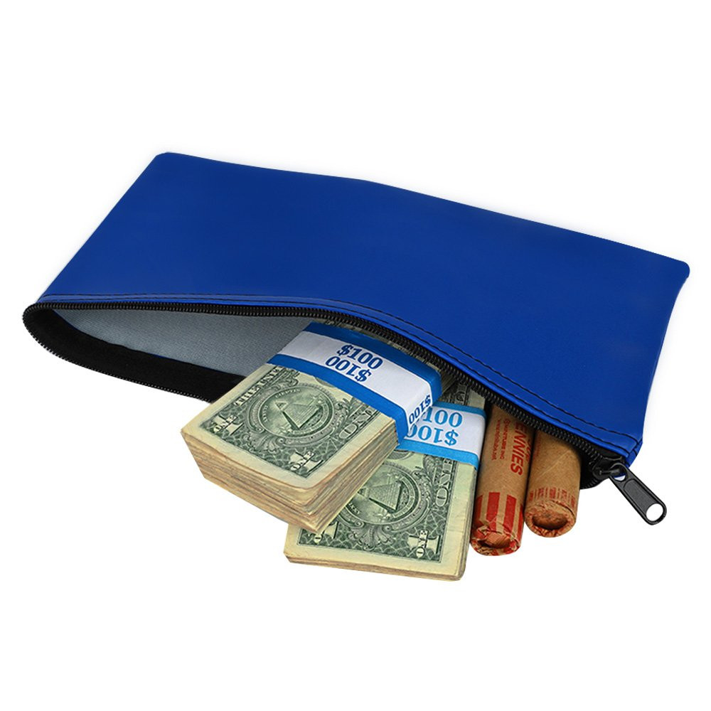 Vinyl Zipper Money Bags - 11W x 6H - Ready-to-Ship