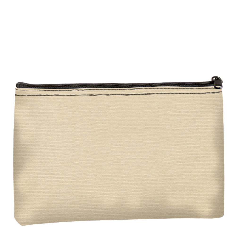 Natural Zipper Bag - 12W x 8H - 14 oz Canvas