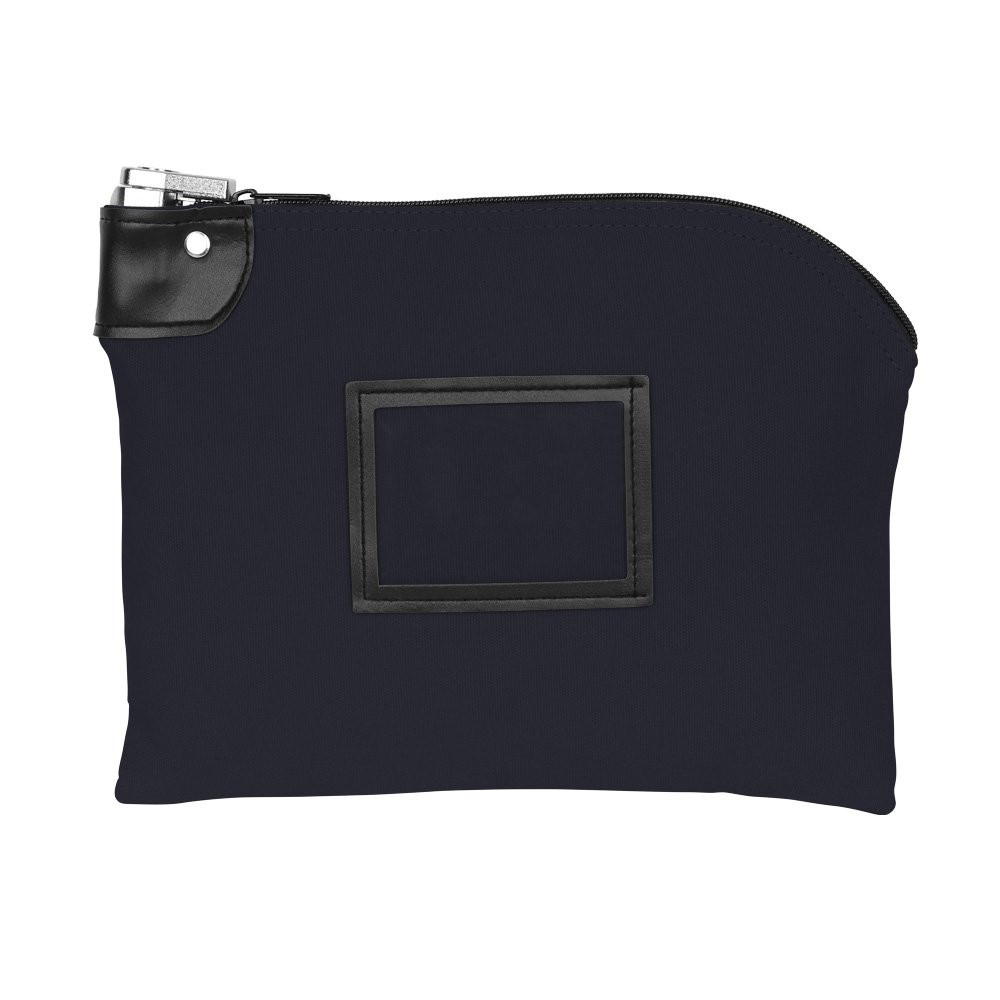12W x 9H, 14oz Navy Blue Cotton Canvas Locking Deposit Bag