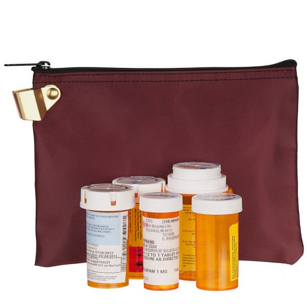 8w x 5-1/2h Nylon lockable medication bag