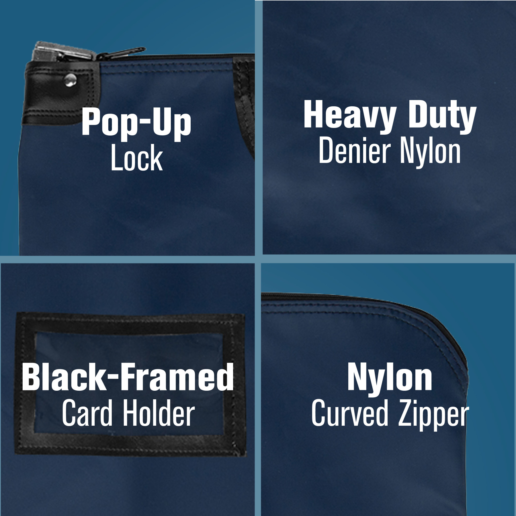 Laminated Nylon HIPAA Locking Courier Bags with Cardholder - 19W x 15H