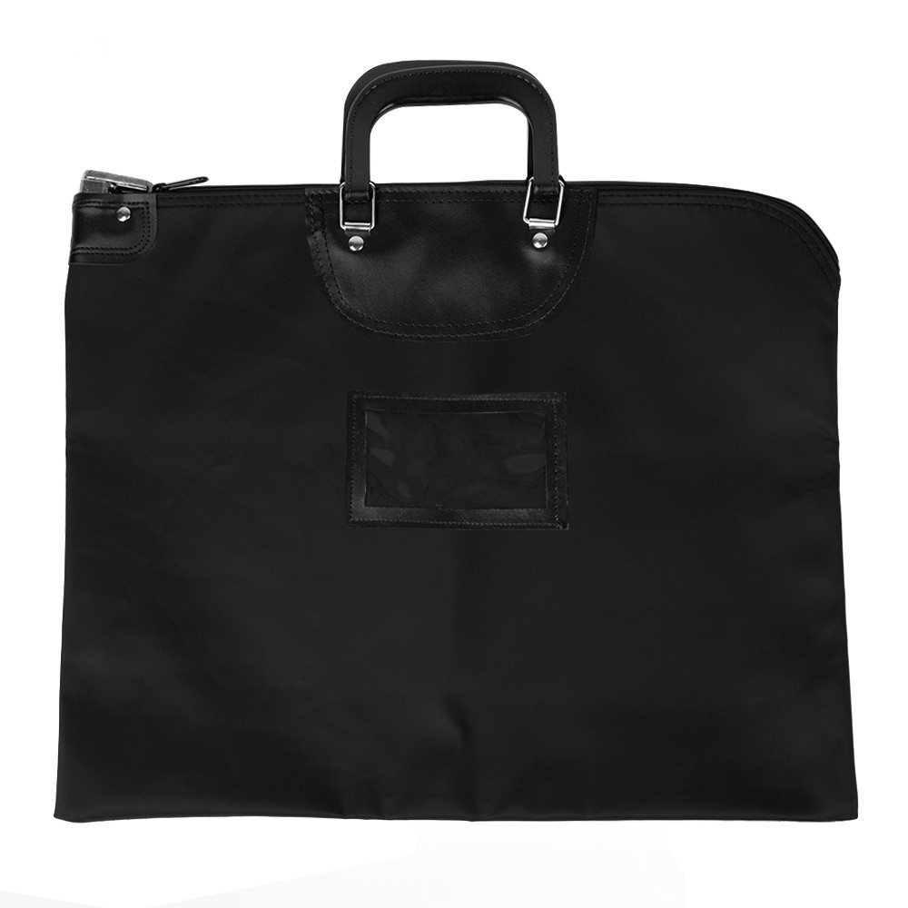 Black nylon HIPAA locking courier bag with handles 