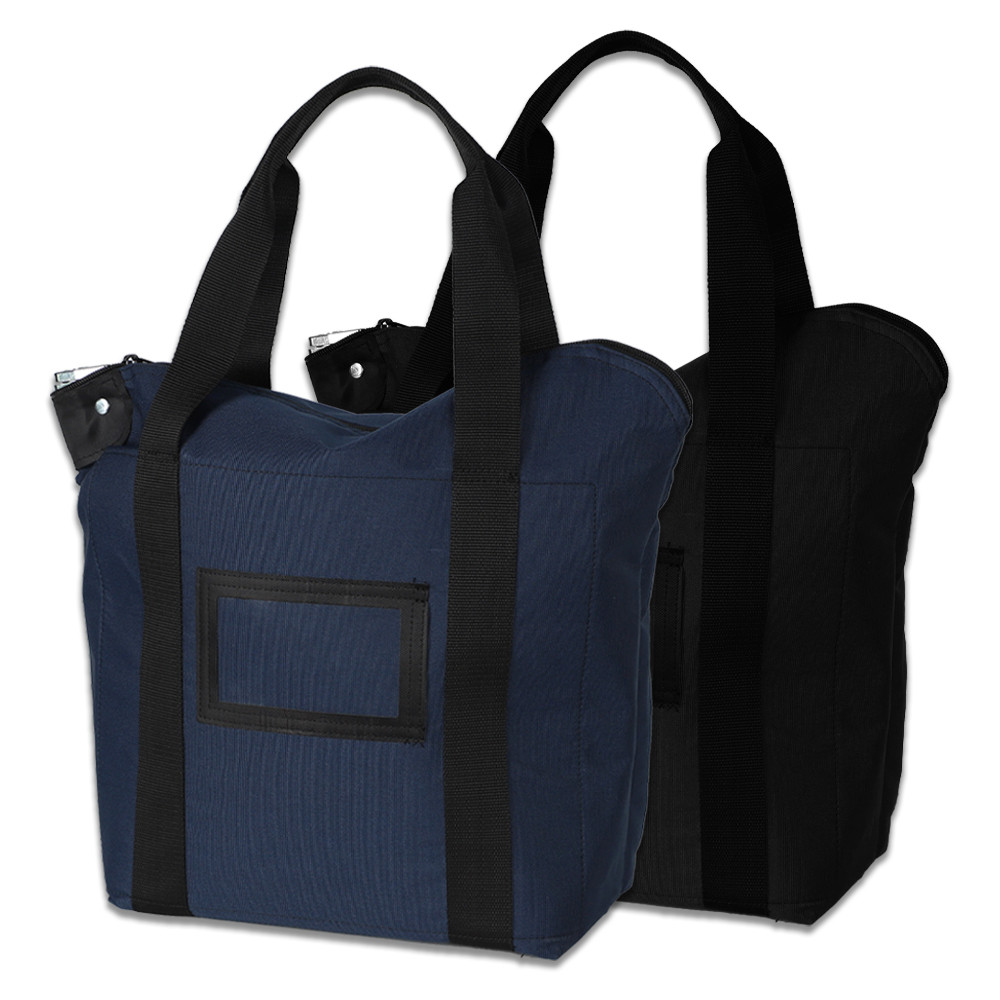 Laminated Nylon Locking Courier Briefcase Bags w/ Handles - 17W x 14H x 6D - Ready-To-Ship