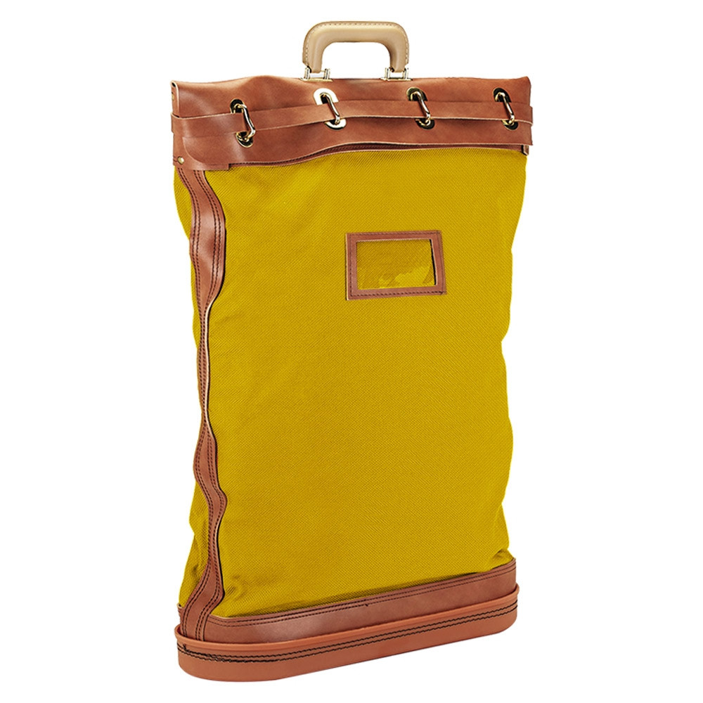 14W x 18H 1000 Denier Nylon Padlocking Security Mail Bag with Hard Handles Show In Yellow