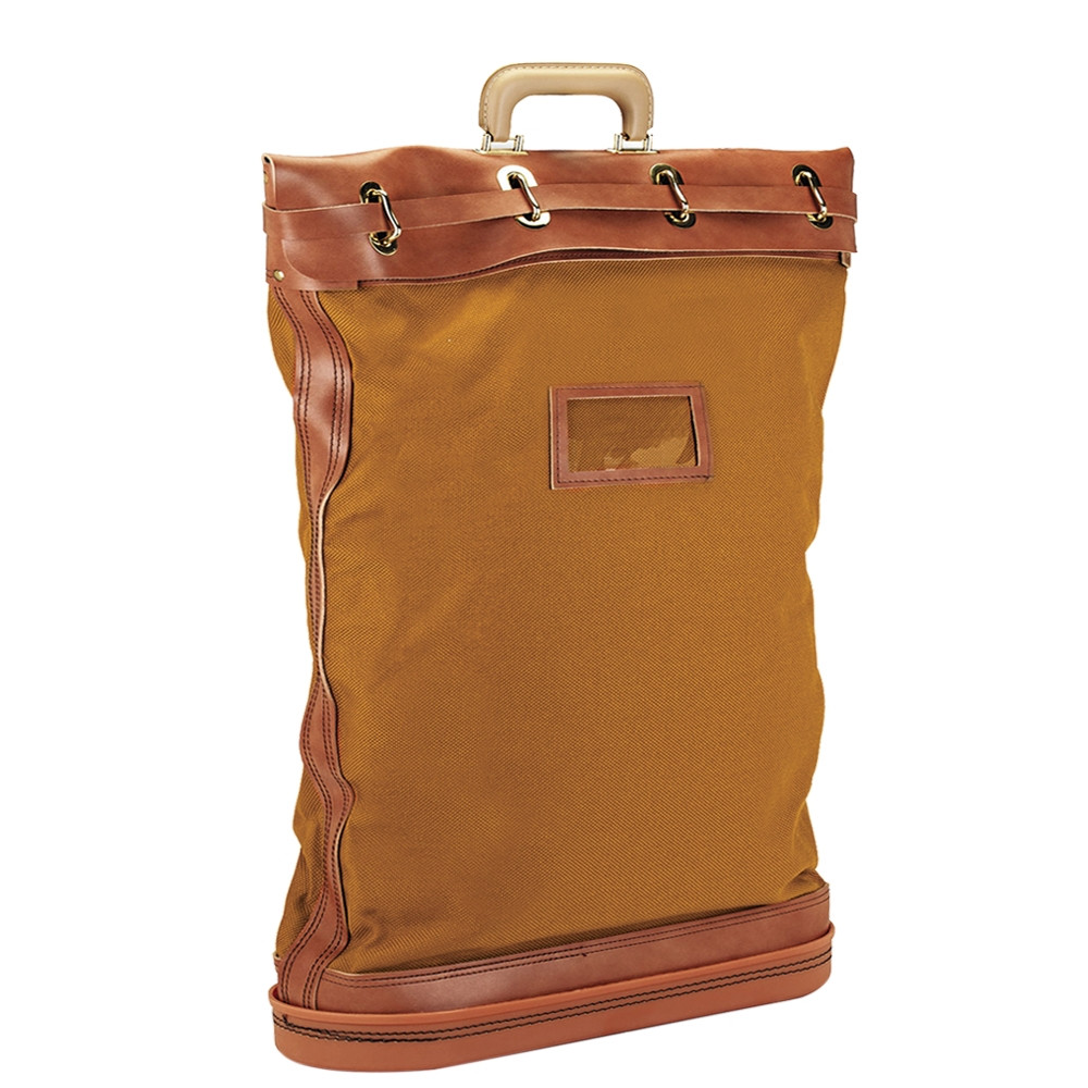Padlocking 18Wx24H Security Mailbag w/ Hard Handles & Framed Cardholder