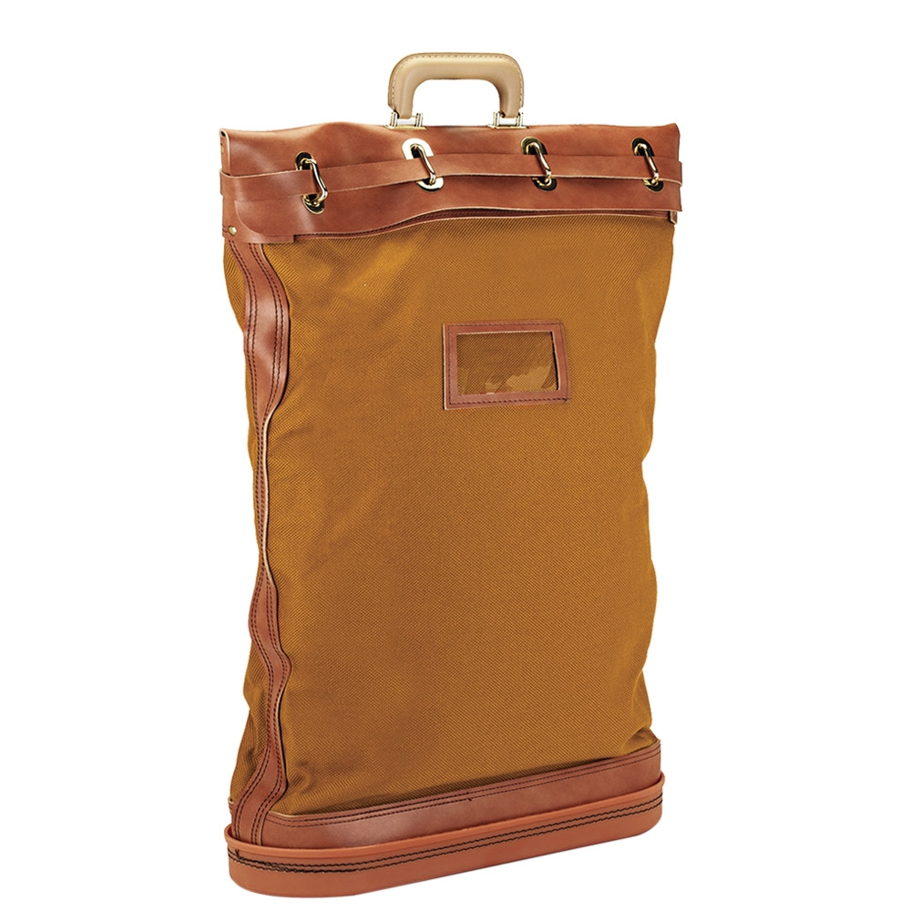 Padlocking 18Wx30H Security Mailbag w/ Hard Handles & Framed Cardholder