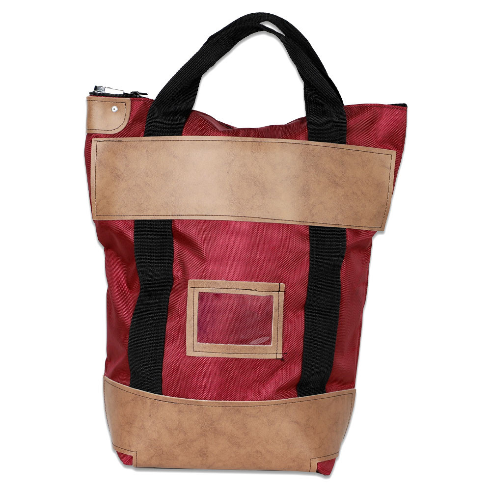 1000D Nylon Locking Courier Bags - 16W x 18H x 7D - Ready to Ship - Burgundy