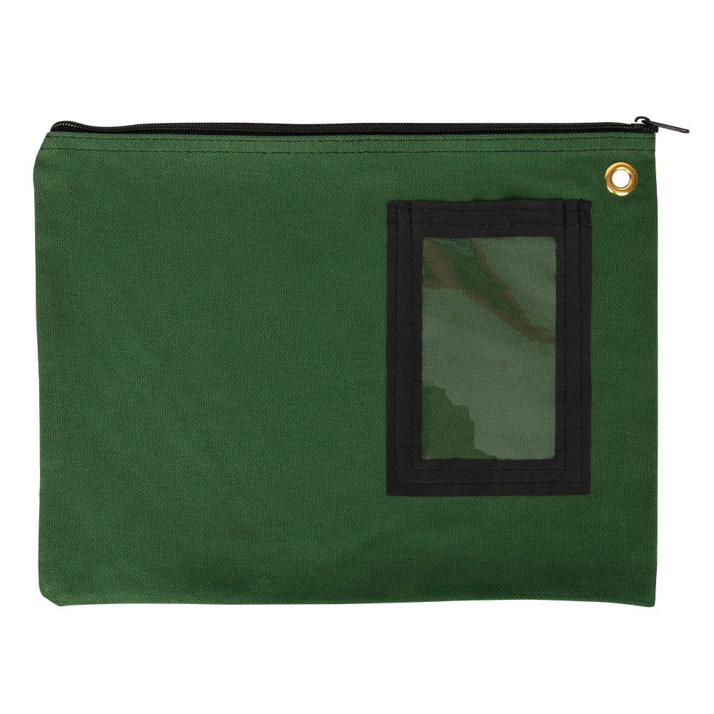  14W x 11H 14 oz. Cotton Canvas Large Zipper Bags Shown In Forest Green