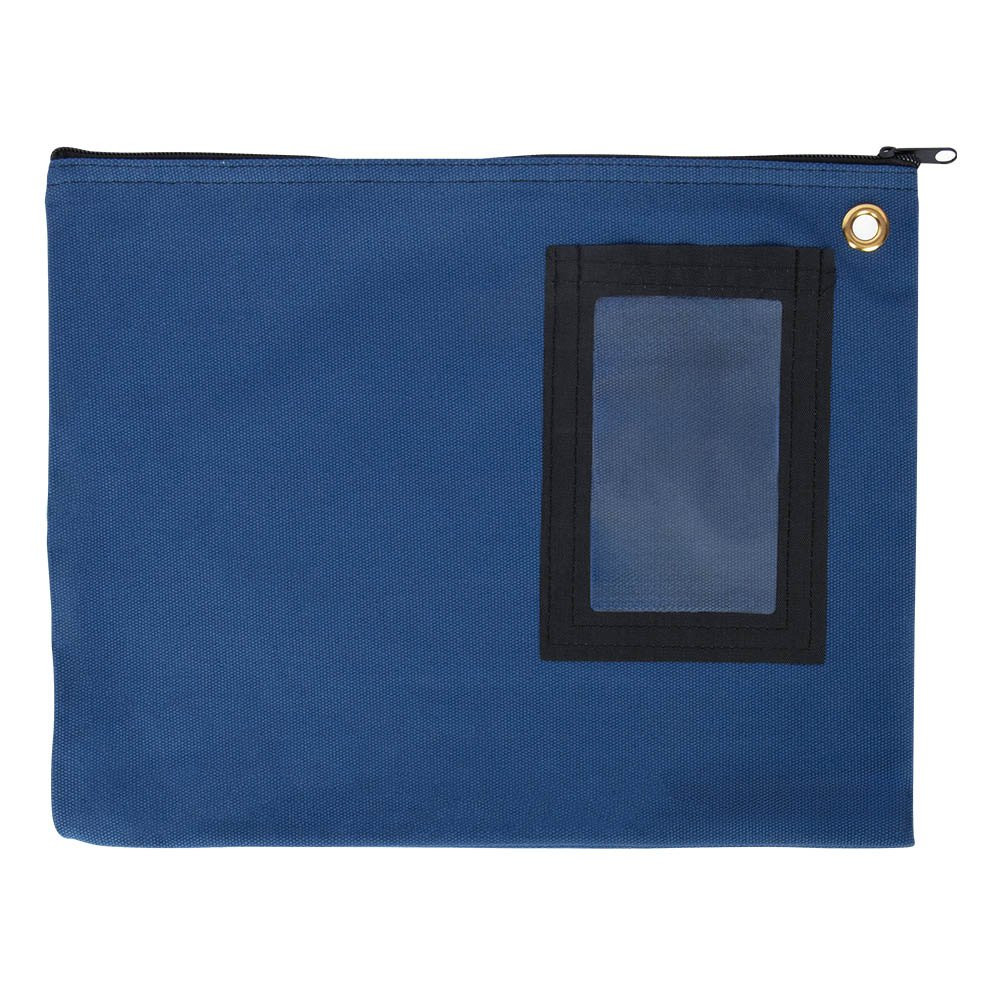  14W x 11H 14 oz. Cotton Canvas Large Zipper Bags Shown In Royal Blue