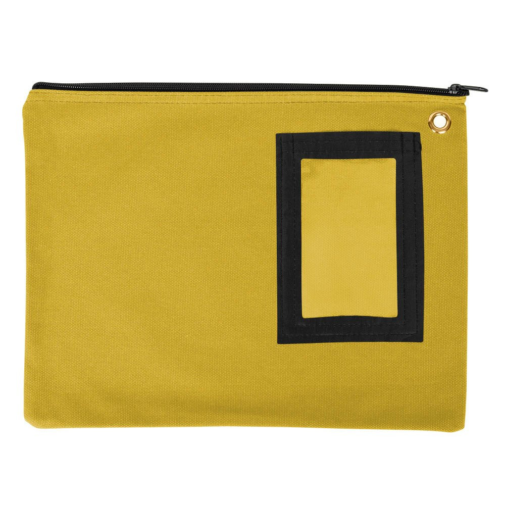  14W x 11H 14 oz. Cotton Canvas Large Zipper Bags Shown In Yellow