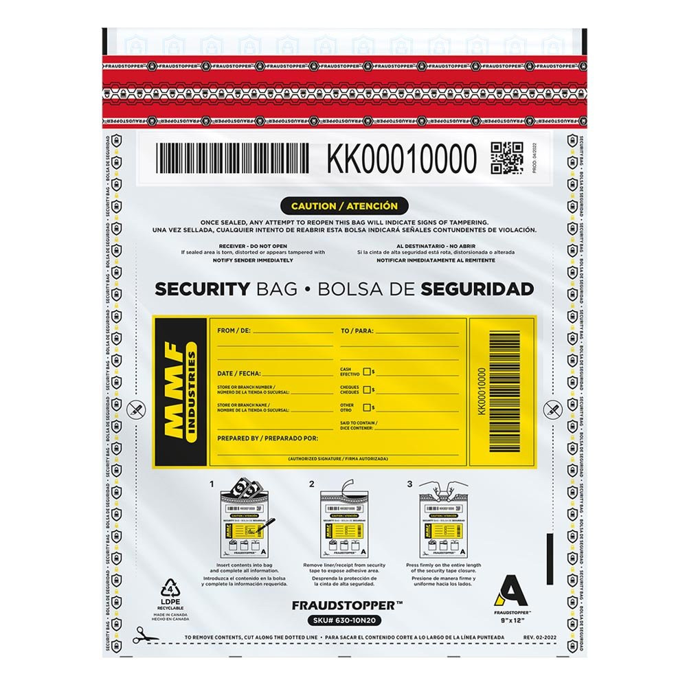 MMF Industries Opaque Cash Deposit Bags