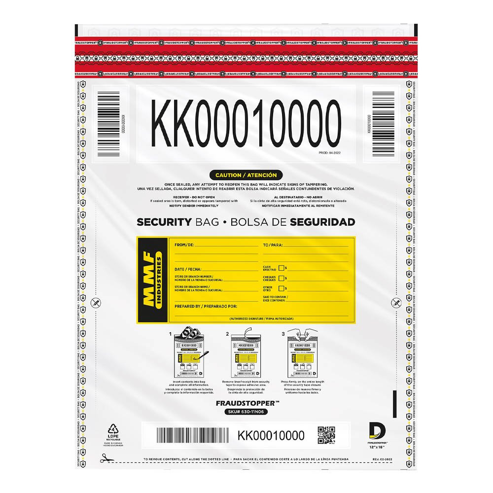 MMF Industries Opaque Cash Deposit Bags