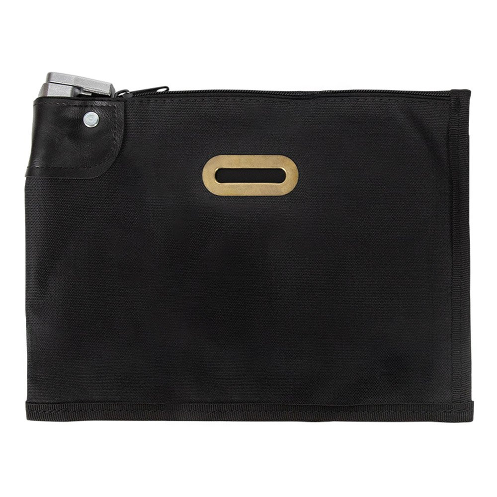 10W x 7H Black Tip Bag with Pop-up lock