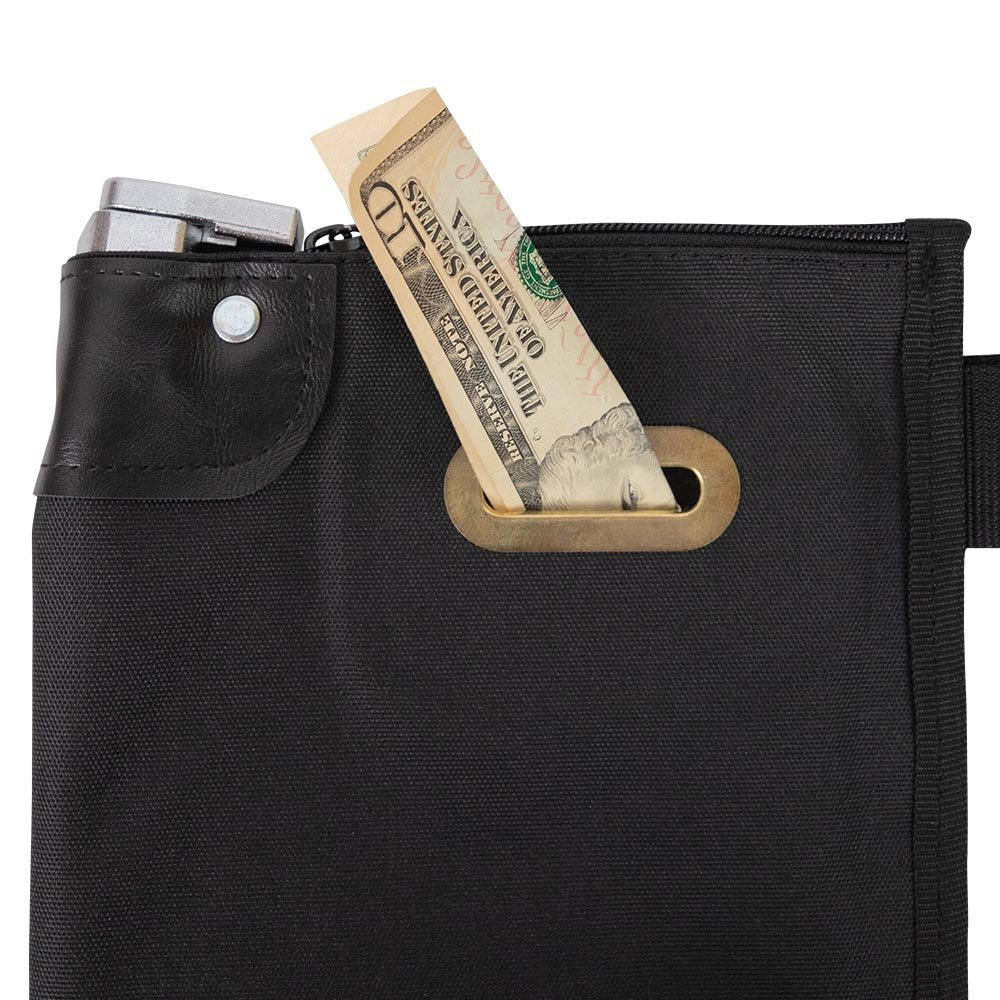  7W x 9H Locking Casino or Server Belt Bag with Adjustable Belt money