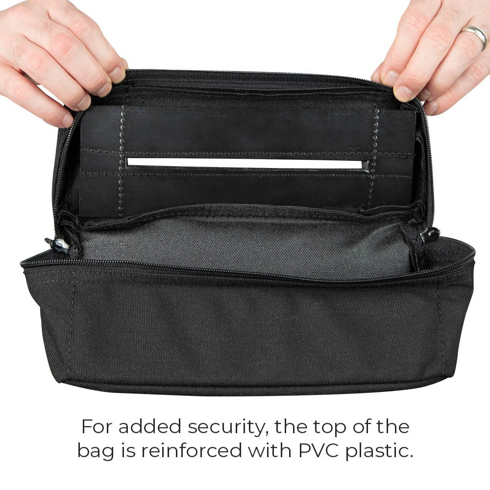 Large Casino Security Slot Tip Belt Bag with Adjustable Belt - 8W x 4H x 4-3/4D - Ready-to-Ship PVC