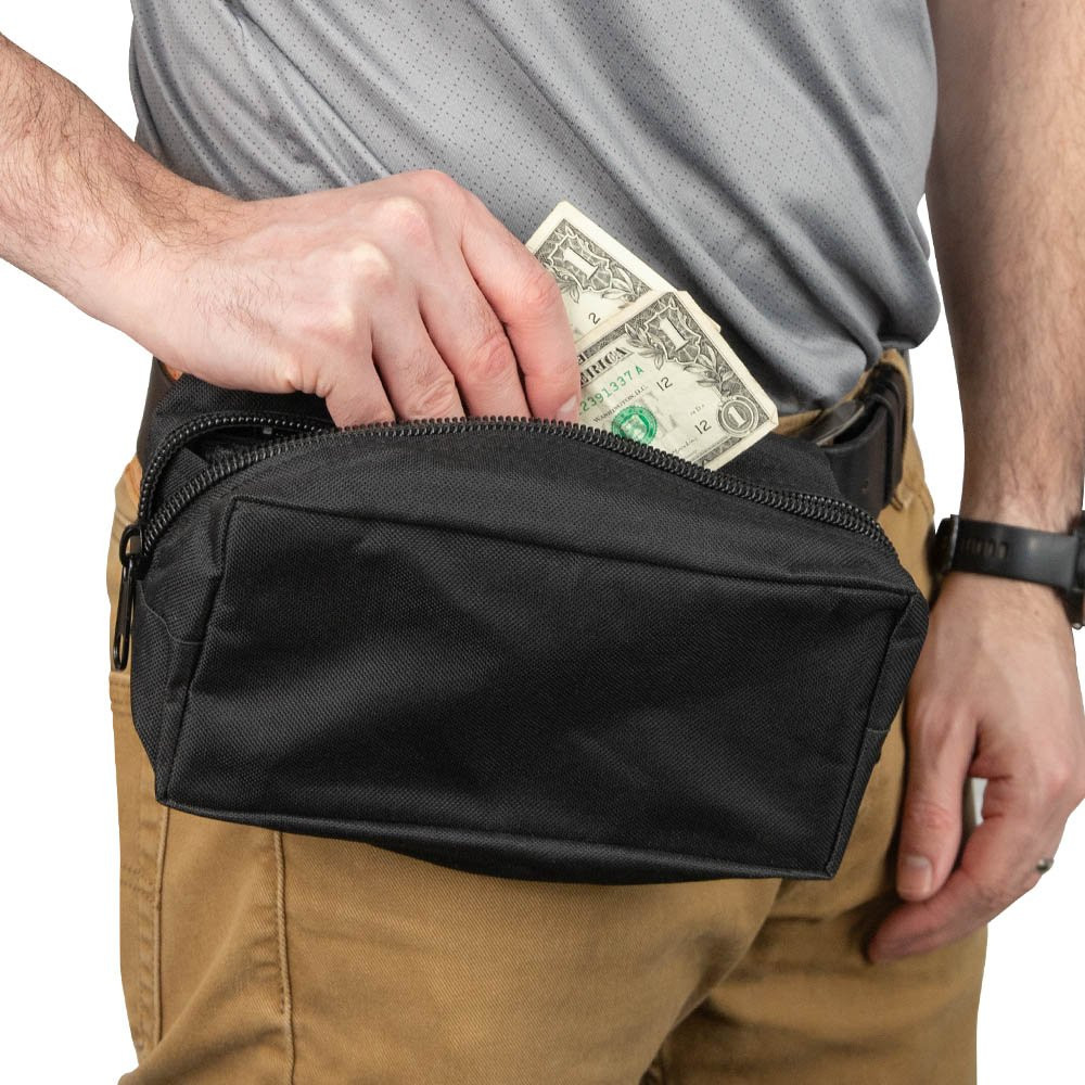 Casino Attendant Standard Belt Bag with Belt Loops - 8W x 4-1/4H x 4D lifestyle