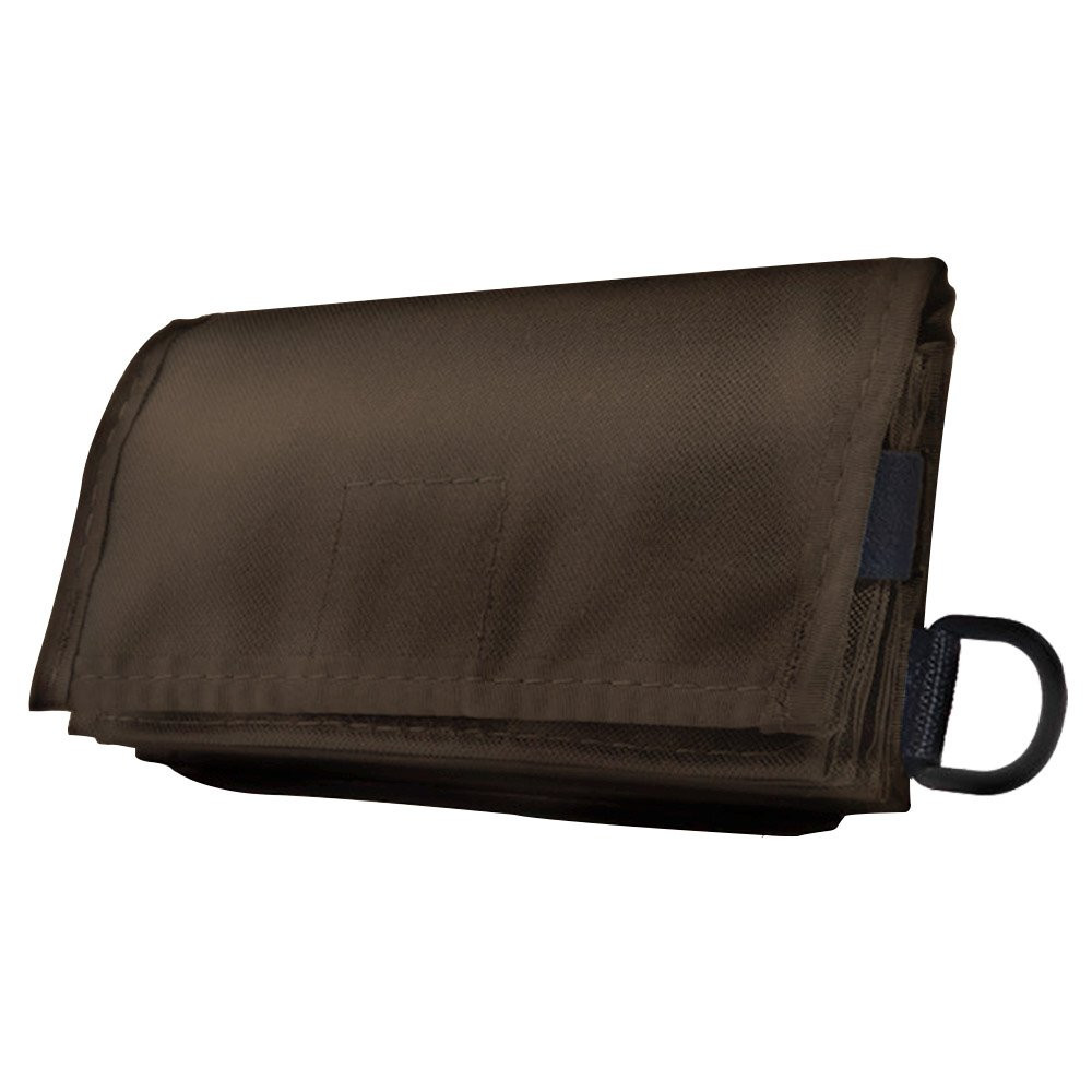 8W x 4H 1000D Nylon Belt Wallet Pouch with Hook & Loop Closure Being Shown In Brown