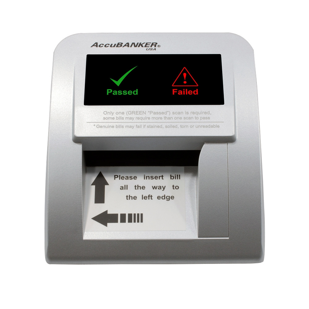 AccuBANKER® D470 QuadScan Counterfeit Detector - front view
