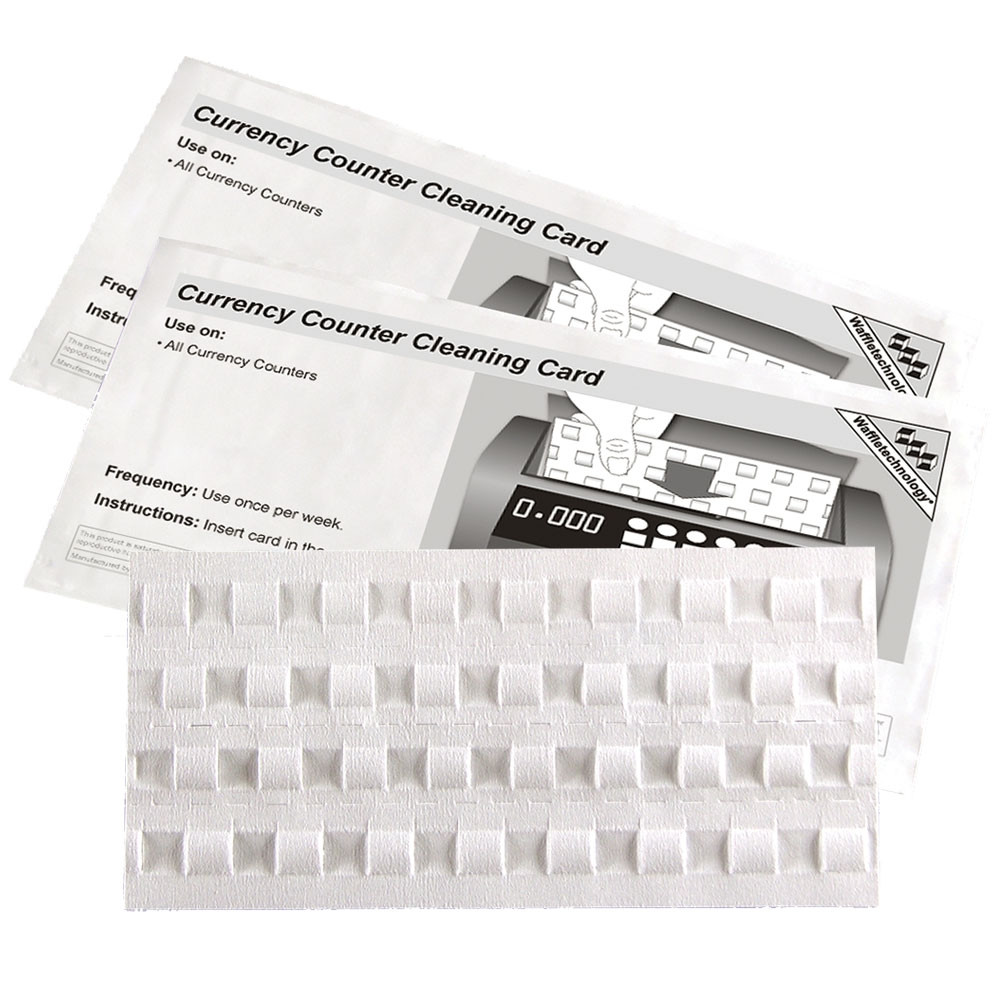 Currency Counter Cleaning Card with Waffletechnology