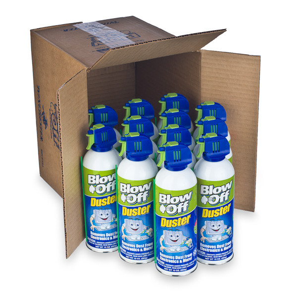 Blow Off - Canned Air 10 oz cans - pack of 12 in cardboard box