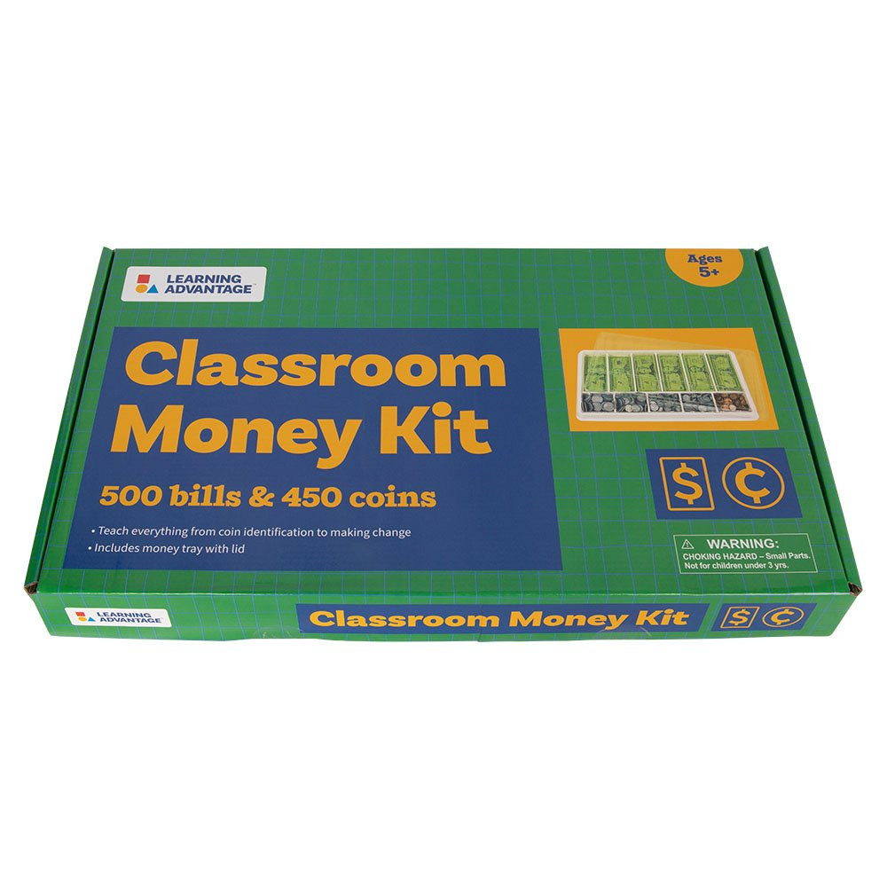 Play Money Kit - Realistic Coin and Bills - Closed Box