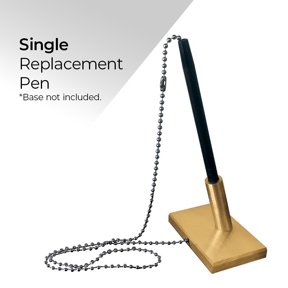 Single Satin Gold- Antimicrobial Lobby Counter Replacement Pens