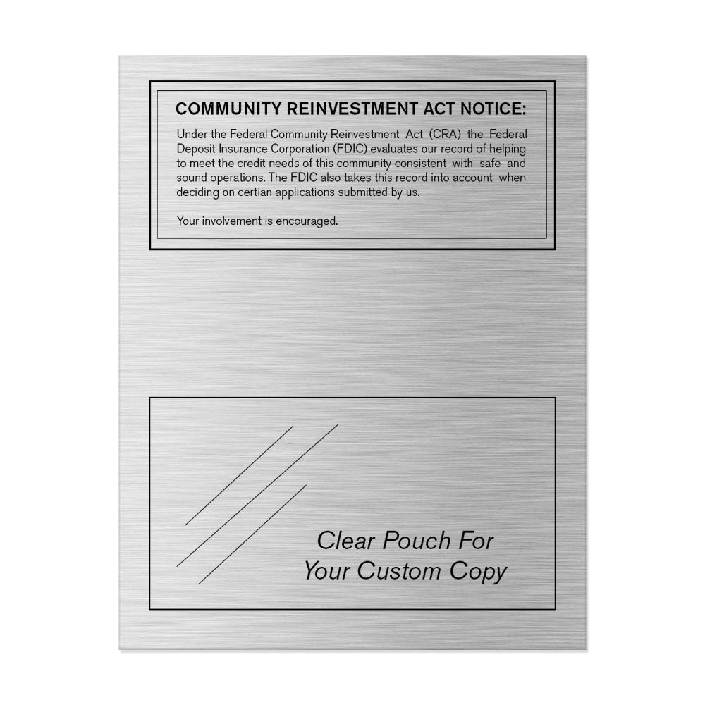 Silver Community Reinvestment Act (FDIC) 11W x 14H
