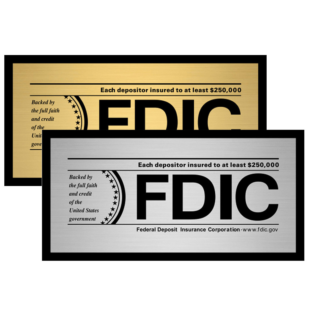 FDIC Wall Sign - 8W x 4H