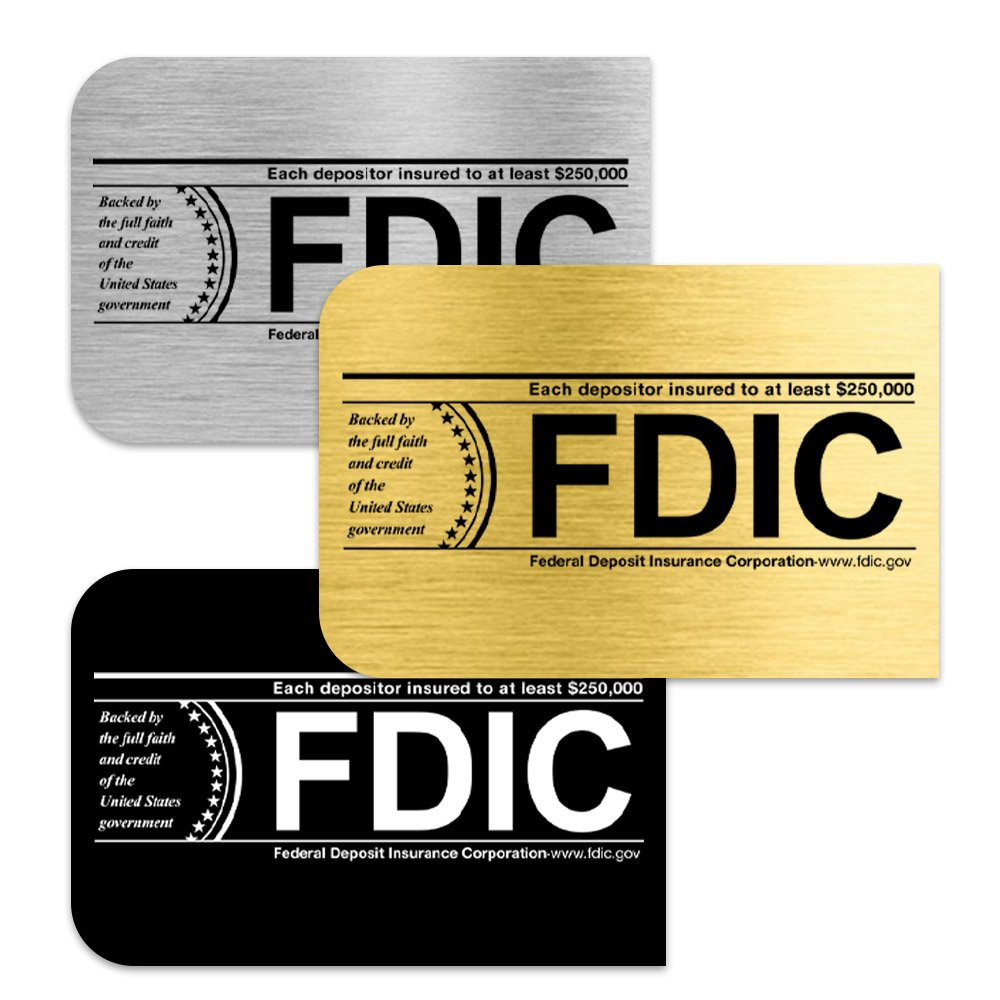 1/3 Size Magnetic FDIC Logo Insert with Rounded Corner 
