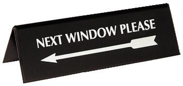 Next Window Please w/ Arrow Silver on Black
