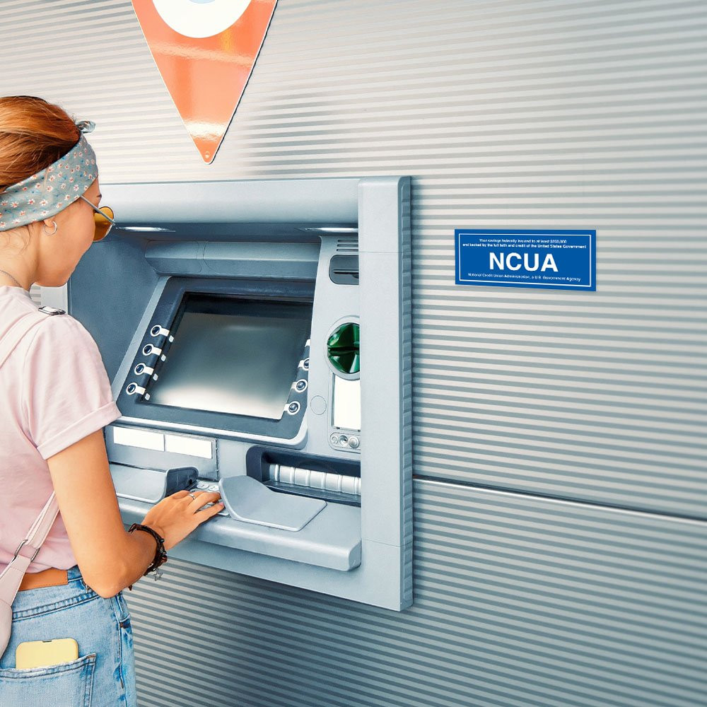 NCUA $250,000 outside decal - In use 