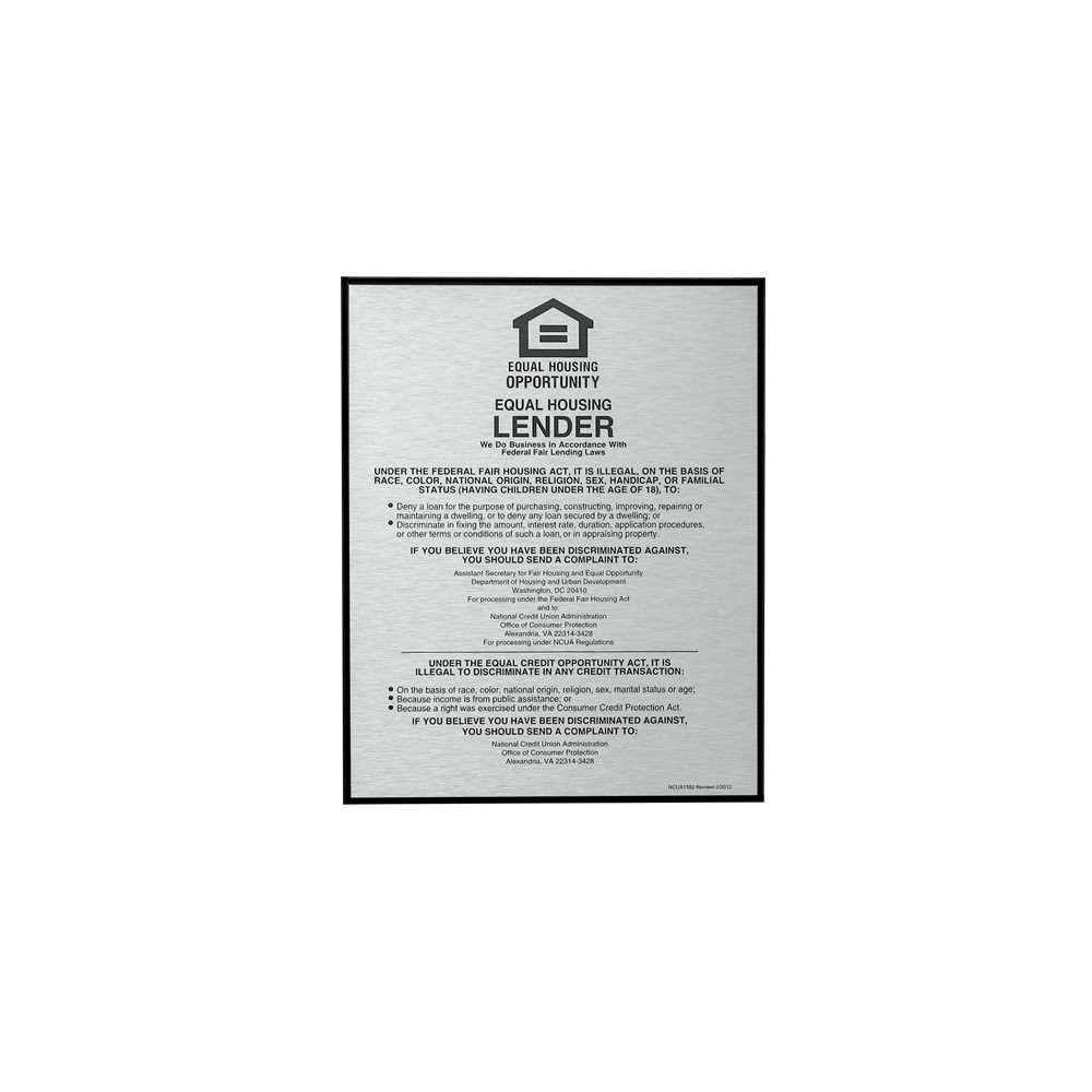 Aluminum Wall Frame for 1 Compliance Sign Shown In Black