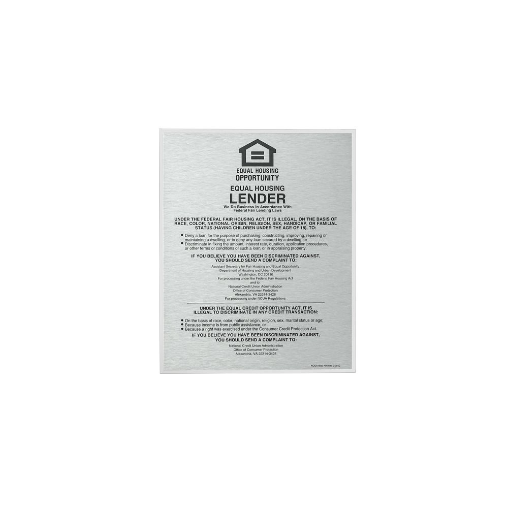 Aluminum Wall Frame for 1 Compliance Sign Shown In Silver
